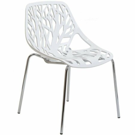 EAST END IMPORTS Stencil Chair in White Plastic EEI-651-WHI